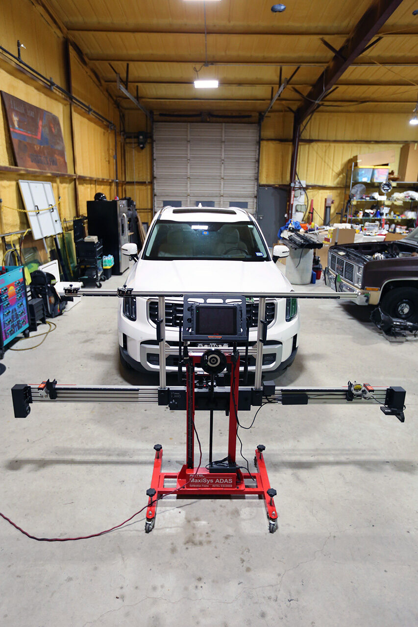 adas recalibration of white suv